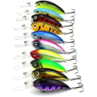 LENPABY 10 UNIDS 10 CM 14G Buceo Duro Minnow señuelos de Pesca wobbler Lucio Trucha Carpa bagre Pesca cebos Pesca…